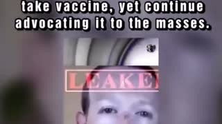 Leaked: Zuckerberg warns staff not to take 💉while advocating it to the masses.