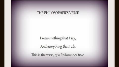 The Philosopher's Verse