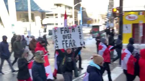 Canada against Trudeau's power grab - Toronto out of in force continues their march down Yonge Street