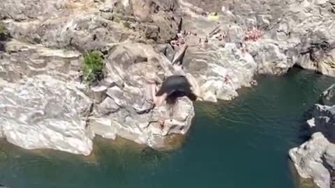 Best Jump ever into river in slow motion💪
