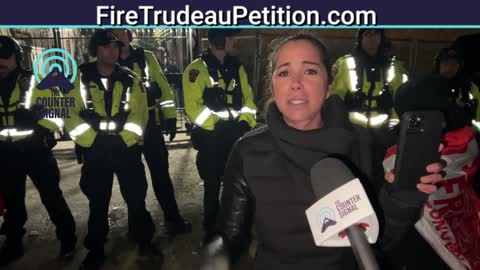 Brave woman pounds Trudeau last night at the Truckers For Freedom 2.0 protest