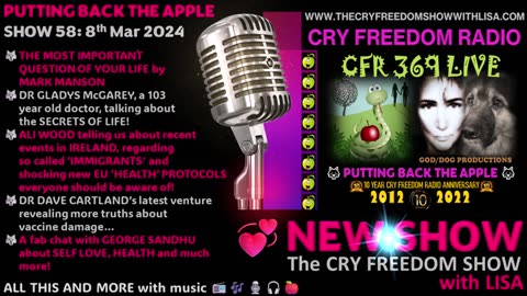 WWW.THECRYFREEDOMSHOWWITHLISA.COM FULL SHOW Putting Back The Apple SHOW 58 🍎🍏🍎