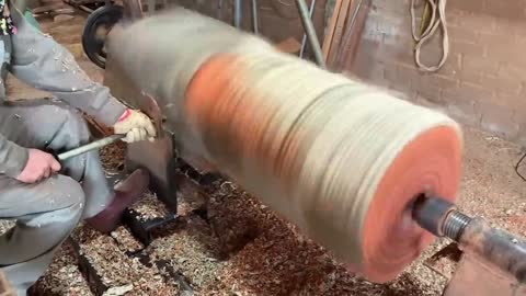 Amazing Woodturning Creative Skills Craft Fastest Easy - Great Art On A Big Wood Lathe