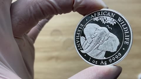 African Wildlife Series: Somalia Elephant 1oz Silver BU Coin 2021 Bavarian State Mint,