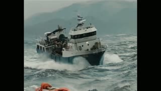 Norwegian Fishing Boat In Heavy Seas