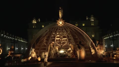 L'inaugurazione del presepe con idoli svela in piazza S. Pietro a Roma il peccato d'idolatria commesso in Vaticano dopo la profanazione della basilica il 4/10/2019 con l'adorazione all'idolo pagano di Pachamama commesso da Bergoglio