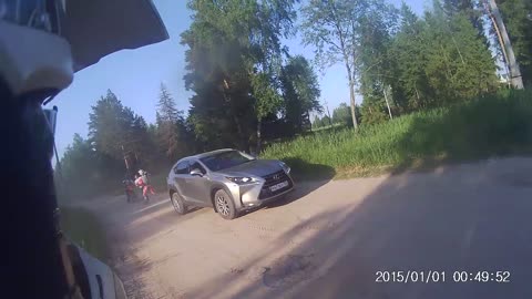 Biker vs Drunk Car Driver (Alternate Angle)