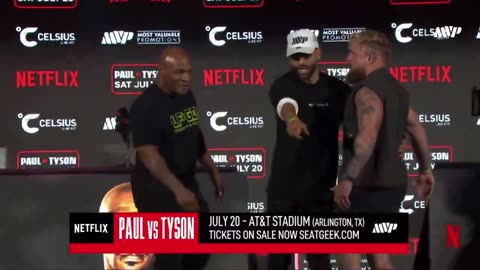 Mike Tyson doesn’t appear the slightest bit phased by Jake Paul….. Who will win?