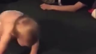 Baby Fakes Out Man with a Slap