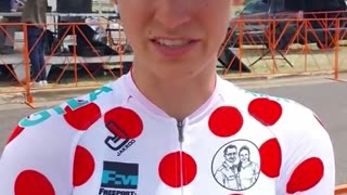 Biological man wins the women’s cycling race and top prize of $35,000...