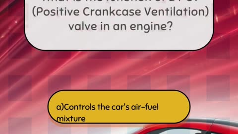 Intermediate Car Engine Quiz Question