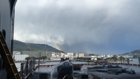 Sasebo japan double rainbow 🌈