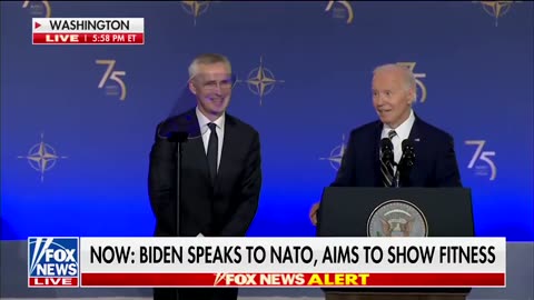 Awkward moment from Biden at NATO