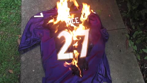 Ray Rice Jersey Burning Challenge
