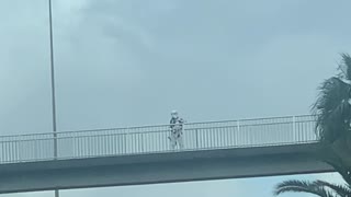 Stormtrooper Stands Guard Over Highway
