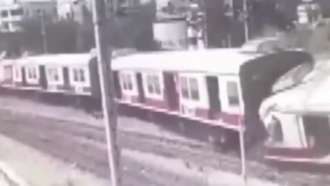 Cctv Footage of Train Accident