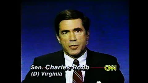 Vintage CNN - Iraq War Day 1 - Senator Charles Robb (D) Virginia - Pt 15of15 - Jan 16-1991