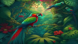 JUST RELAX - meditational video with rainforest Parrots