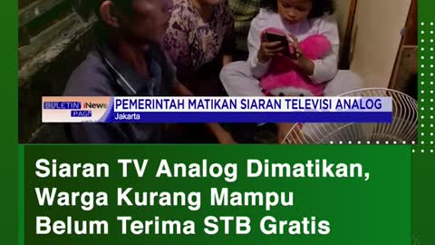 Analog TV slated, underprivileged people haven't accepted STB for free