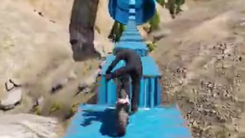 GTA V Dangerous stunt in mountain
