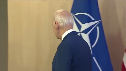 Biden Stares At Press, Shuffles Out Of Room During Meeting With NATO Secretary General