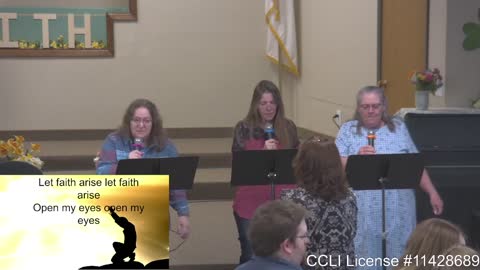 Moose Creek Baptist Church sings “I lift My Hands“ During Service 3-6-2022