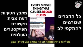 תקשורת המיינסטרים ממשיכה בהסתרה וממציאה סיבות לקרישי הדם והתקפי הלב לא ייאומן