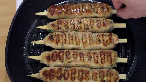 Chicken Lyulya - kebab in a pan