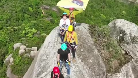 Dangerous cliff walk _ Natural wonders of china😮