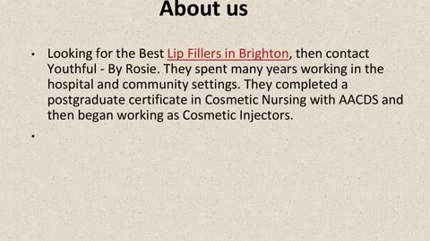 Best Lip Fillers in Brighton.