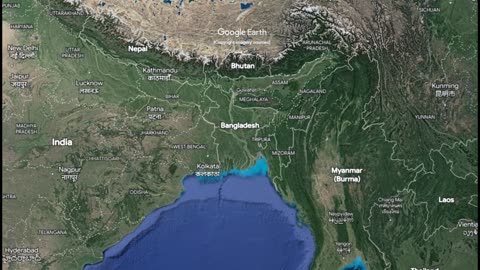 "Bangladesh 🌍 Expedition: Google Earth Zoom Across 147,570km! #ExploreBangladesh"