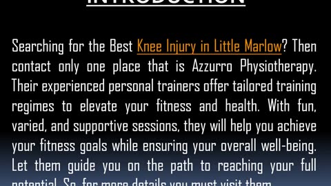 Best Knee Injury in Little Marlow