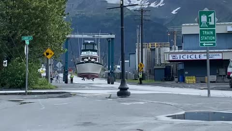 Moving a ship in Seward Alaska