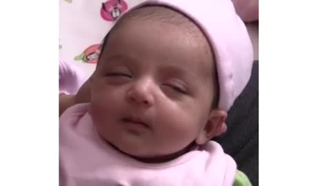 Cute baby sleeping video