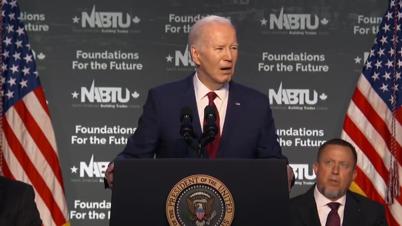 Biden Reads Teleprompter Word for Word “Four more years. Pause