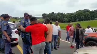 Police clash with driving school operators on the N3 in KZN