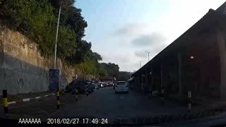 Man Knocked From Motorbike by Iron Bar