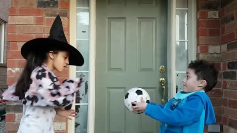 Heidi Zidane and Hadil magic trick with shoe and soccer ball story