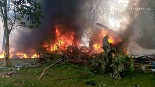 Accidente de un avión militar en Filipinas