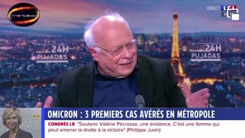 David Pujadas en Direct sur LCI et la variante Omicron. Plandemie Covid 19 Coronavirus