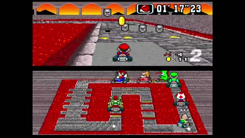 Super Mario Kart (snes) - Mushroom Cup 100cc (Mario) No Commentary