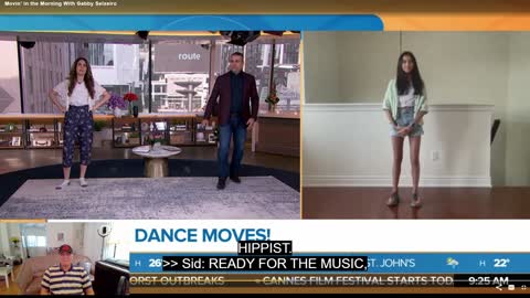 Gabby on Breakfast Television in Toronto, Ontario - Showing some of her Dance moves.