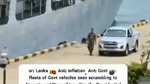 Sri Lanka - Govt scrambling to Airports and Navy Ships fleeing after the Presidential Palace Raid