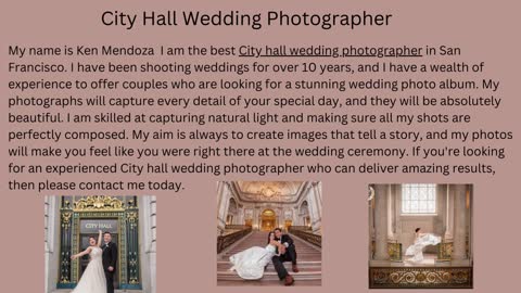 City hall wedding photographer