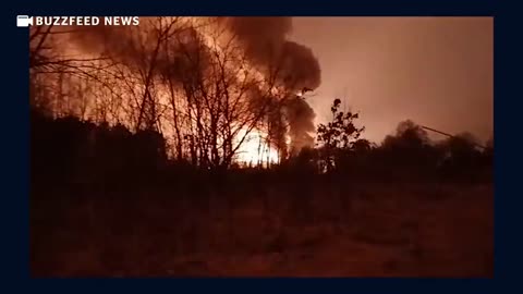Moment Russia strikes Yavoriv military base killing 35 people