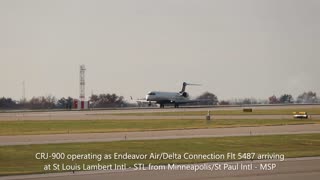 Afternoon arrivals and departures at St. Louis Lambert Intl November 11, 2023