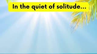 The power of #solitude #MotivationMonday #Inspiration #PositiveVibes #SuccessTips