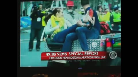 Boston People LAUGHING - Blood Added Later - Marathon Bombing Fakery