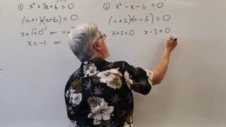 Math Quadratic Equations 01 (Parabolas) Solving 2 Simple Cases a = 1 Mostly for Years/Grade 9 and 10