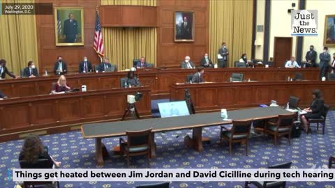 Jim Jordan has a fiery exchange with David Cicilline during tech hearing
